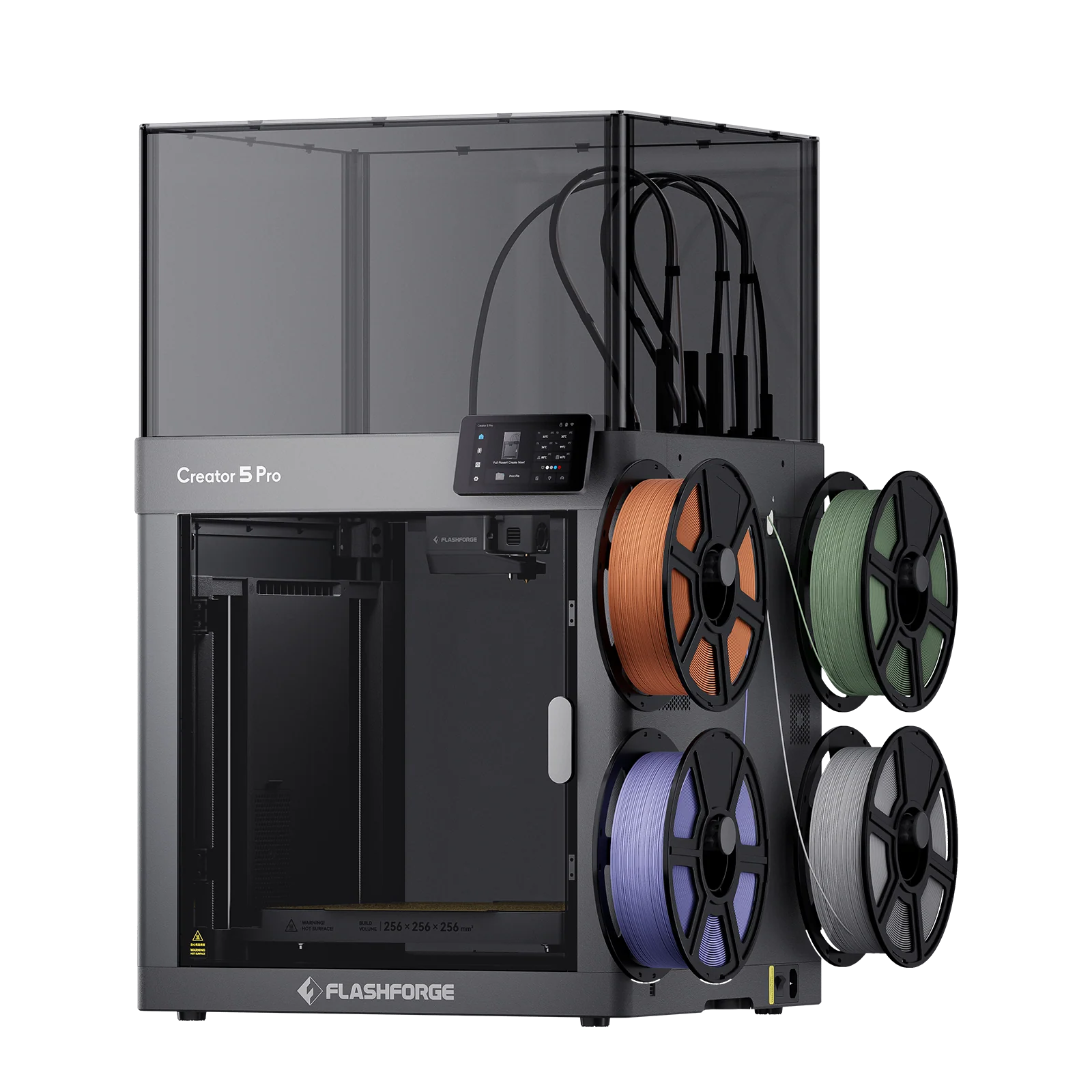 Flashforge Creator 5 Pro 3D Printer – Fully Enclosed 4-Toolhead Multi-Color Tool Changer | Generative CAD